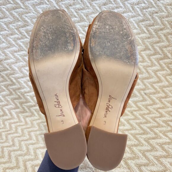 Sam Edelman Jayne Suede Crisscross Heeled Sandals - Picture 7 of 10